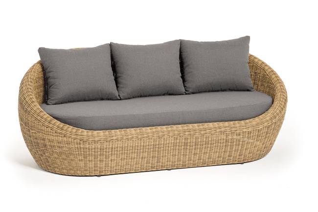 "Барселона" диван из искусственного ротанга трехместный, цвет соломенный "Барселона" диван из искусственного ротанга трехместный, цвет соломенный