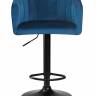 Стул барный DOBRIN DARCY BLACK, синий велюр (1922-20)