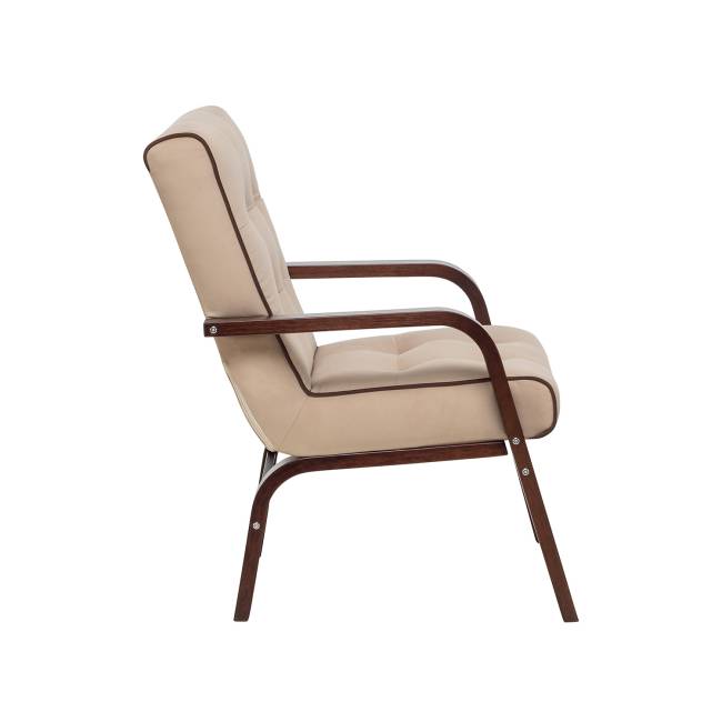 Кресло Leset Модена Орех текстура V18 бежевый, кант V23 молочный шоколад Кресло Leset Модена Орех текстура V18 бежевый, кант V23 молочный шоколад