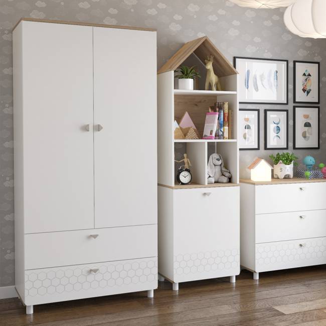 Шкаф для одежды Эйп 13.334 цвет белый/дуб белый Шкаф для одежды Эйп 13.334 цвет белый/дуб белый