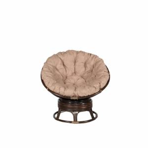 Кресло -качалка вращающееся Папасан Roker D100 коньячный , бежевый Кресло -качалка вращающееся Папасан Roker D100 коньячный , бежевый