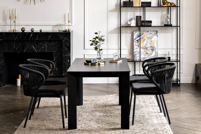 "Венето" обеденная группа на 4 персоны со стульями "Милан", каркас темно-серый, роуп темно-серый "Венето" обеденная группа на 4 персоны со стульями "Милан", каркас темно-серый, роуп темно-серый