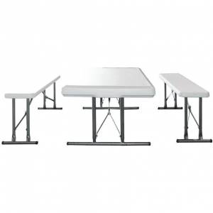 Набор: стол складной и 2 складные скамьи В113 Набор: стол складной и 2 складные скамьи В113