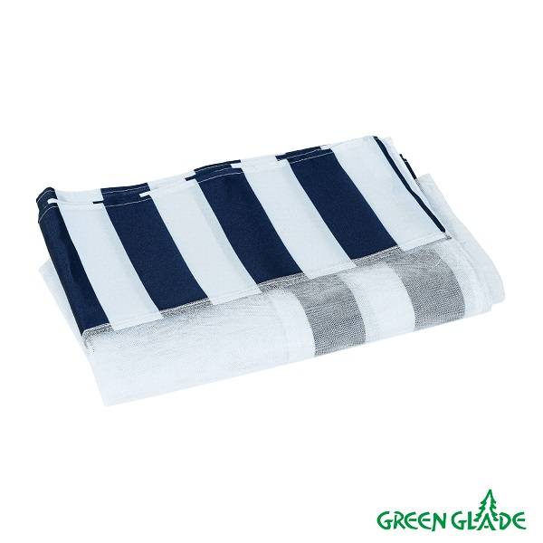 Стенка для садового тента Green Glade 4140 1,95х2,95м полиэстер с москитной сеткой синяя (20)