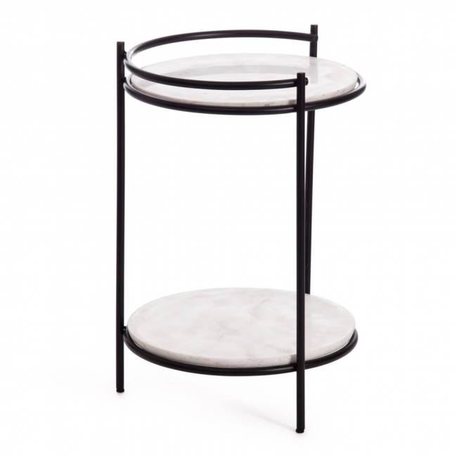 Столик кофейный Secret De Maison FASELIS ( mod. 11886 ) алюминиевый сплав/мрамор, 38*38*56 см, черный/белый мрамор Столик кофейный Secret De Maison FASELIS ( mod. 11886 ) алюминиевый сплав/мрамор, 38*38*56 см, черный/белый мрамор