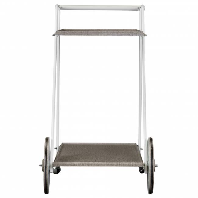 Стол сервировочный Новум белый/белый/текстиль темный