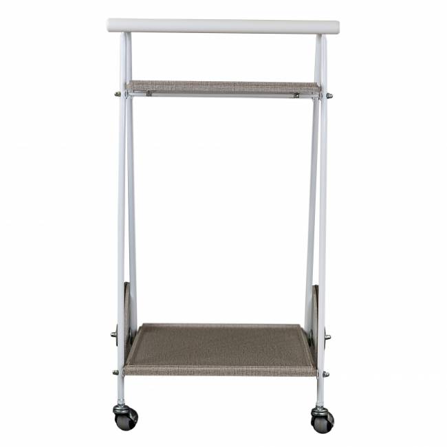 Стол сервировочный Новум белый/белый/текстиль темный