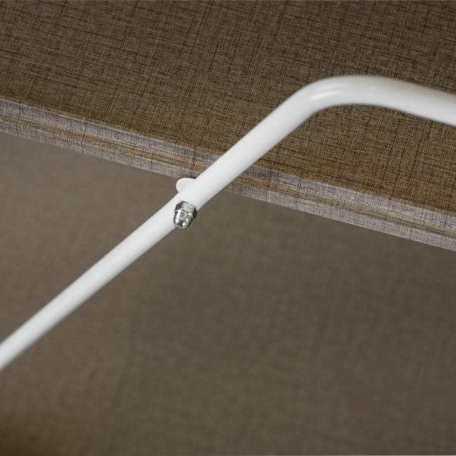 Стол сервировочный Новум белый/белый/текстиль темный