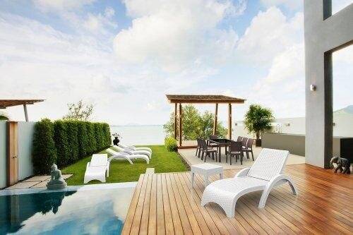 Столик плетеный для шезлонга GT 1009White Столик плетеный для шезлонга GT 1009White