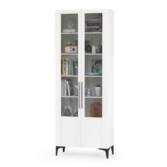 Комод с сервантом Валенсия цвет белый шагрень Комод с сервантом Валенсия цвет белый шагрень