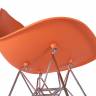 Стул Eames оранжевый, опора металл