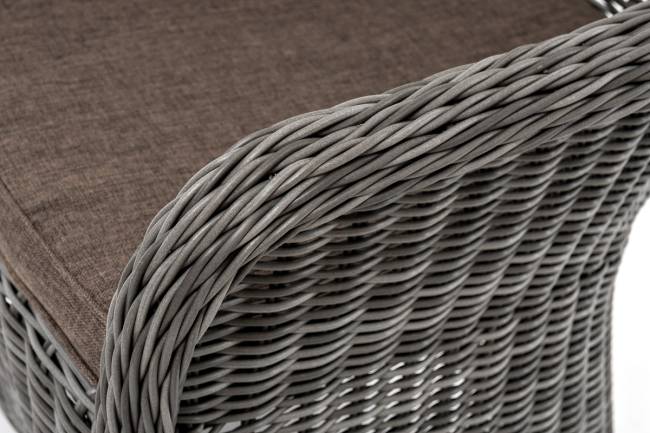 "Эспрессо - 80 R" обеденная группа плетеная, цвет графит