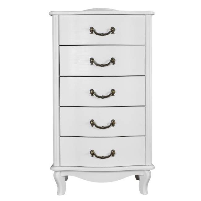 Комод Джульетта узкий 5 ящ., молочный дуб Л