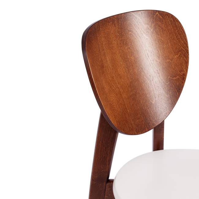 Стул DIAMANTE жесткое сидение бук, 42х42х85см, коричневый / белый (Комплект из 2 шт.) коричневый бук