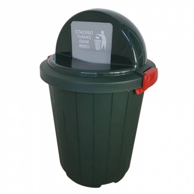 Бак круглый с крышкой-клавишей 105л,
