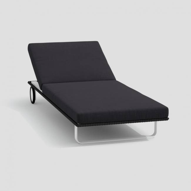 Шезлонг COSTA на колесах антрацит - белый каркас Шезлонг COSTA на колесах антрацит - белый каркас