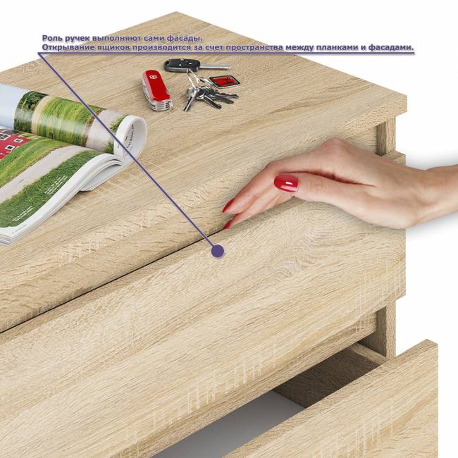 Компьютерный стол МС-1 правый с пеналом на 400 Мори цвет дуб сонома