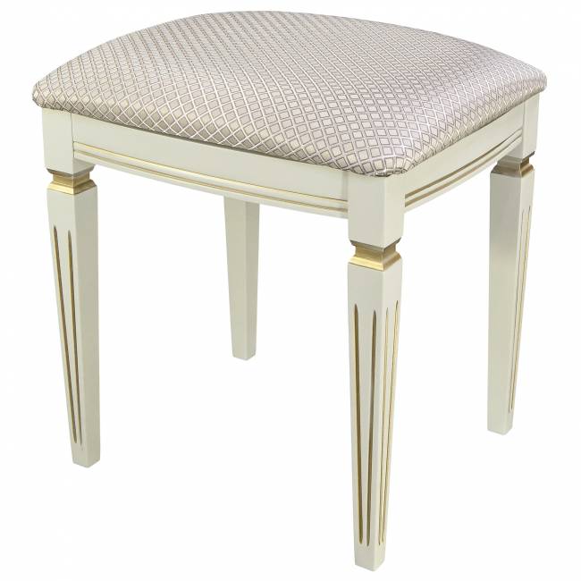 Банкетка Васко В 107Н слоновая кость/золото, Атина ваниль Банкетка Васко В 107Н слоновая кость/золото, Атина ваниль