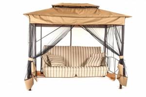 Качели садовые 4-х местные "Шатер" ткань панама Качели садовые 4-х местные "Шатер" ткань панама