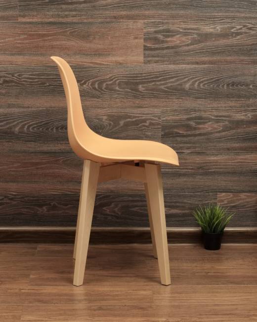 Стол Монте К 100 натур со стульями Сашш натур персик