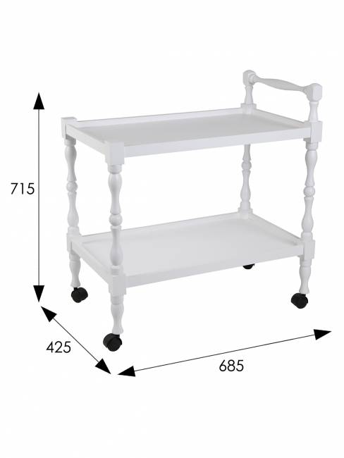 Стол сервировочный Бридж белый Стол сервировочный Бридж белый