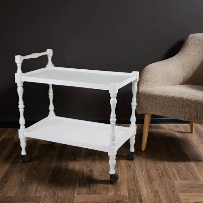 Стол сервировочный Бридж белый Стол сервировочный Бридж белый