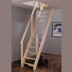 Мансардная лестница из ели М-011у Мансардная лестница из ели М-011у