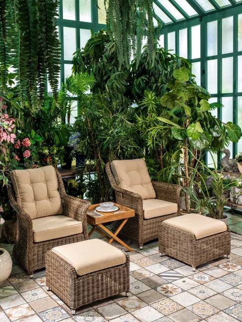 Оттоманка из искусственного ротанга OPAL