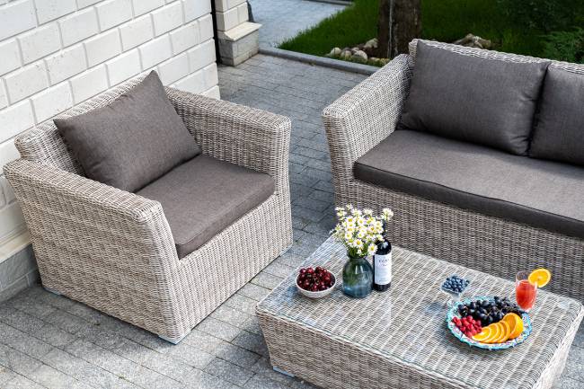 "Капучино" кресло из искусственного ротанга, цвет бежевый "Капучино" кресло из искусственного ротанга, цвет бежевый