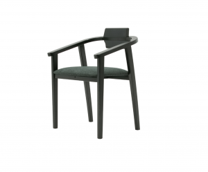 Стул-кресло Челси ПМ чёрный/зелёный