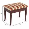 Банкетка Ретро М с ящиком средне-коричневый, ткань полоса коричн. Банкетка Ретро М с ящиком средне-коричневый, ткань полоса коричн.