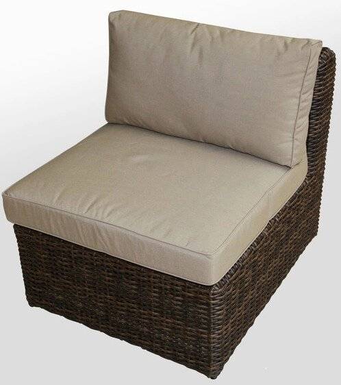 Центральная секция "Малага", из искусственного ротанга, коричневый с черным