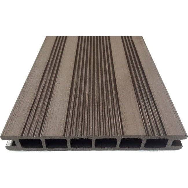 Террасная доска ECODECK (ЭКОДЕК) шовная, 23,5*165*6000 мм, коричневый