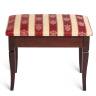 Банкетка Ретро М с ящиком средне-коричневый, ткань полоса бордо Банкетка Ретро М с ящиком средне-коричневый, ткань полоса бордо
