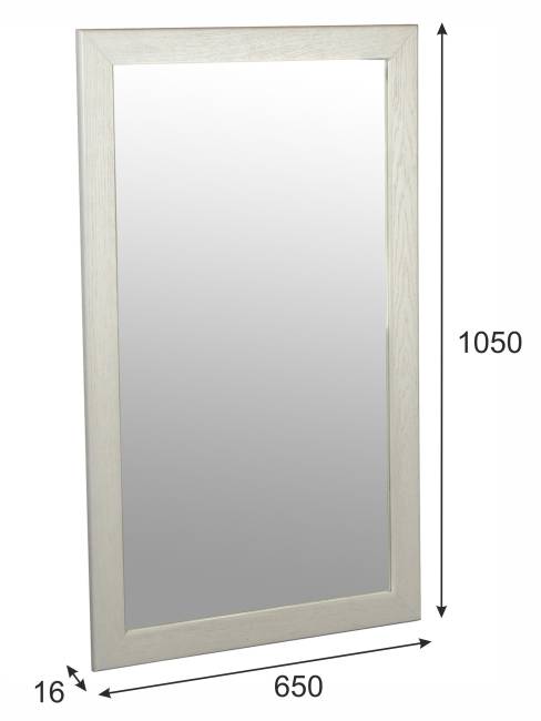 Зеркало навесное Берже 24-105 белый ясень 105 см х 65 см Зеркало навесное Берже 24-105 белый ясень 105 см х 65 см