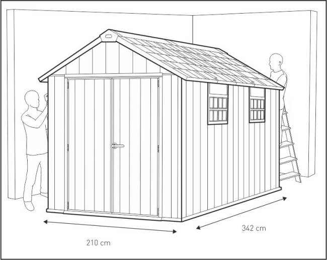 Сарай "Окланд 7511" (размеры 210 х 342 см) Сарай "Окланд 7511" (размеры 210 х 342 см)