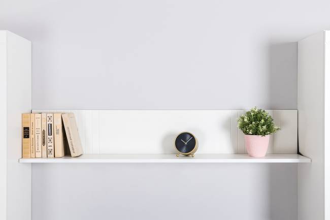 Тумба-комод и шкаф с тремя стеклянными дверками в гостиную Валенсия цвет белый шагрень