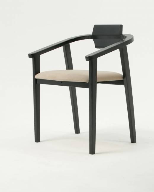 Стул-кресло Челси ПМ чёрный/бежевый