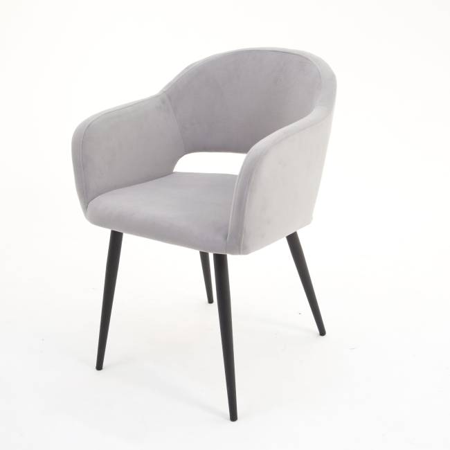 Стол Монте К 100 орех с креслами Пичч велюр серый