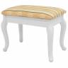 Банкетка Ретро с ящиком белый, ткань полоса бежевый Банкетка Ретро с ящиком белый, ткань полоса бежевый