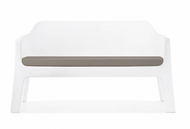 Диван пластиковый Plus Air белый 1425х740х750 мм Диван пластиковый Plus Air белый 1425х740х750 мм