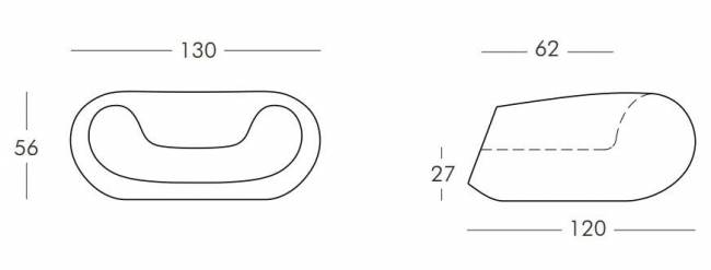 Кресло пластиковое Chubby Standard тортора 1300х1200х560 мм