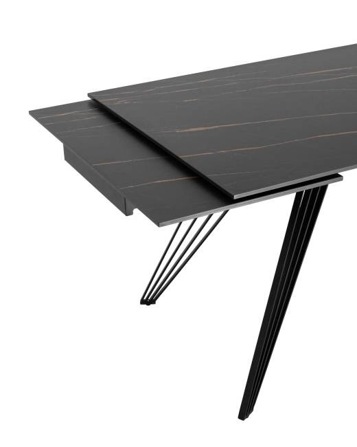 Стол обеденный Пандора раскладной 180-280*90 керамика темная