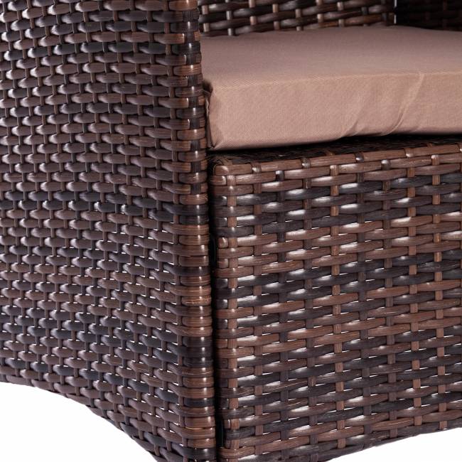 Лаундж сет (диван+2кресла+столик+подушки) (mod. 210013 А) пластиковый ротанг, 107х60х83см/60х60х83см/79,5х45,5х34см, темно-коричневый, ткань DB-18 серый Лаундж сет (диван+2кресла+столик+подушки) (mod. 210013 А) пластиковый ротанг, 107х60х83см/60х60х83см/79,5х45,5х34см, темно-коричневый, ткань DB-18 серый