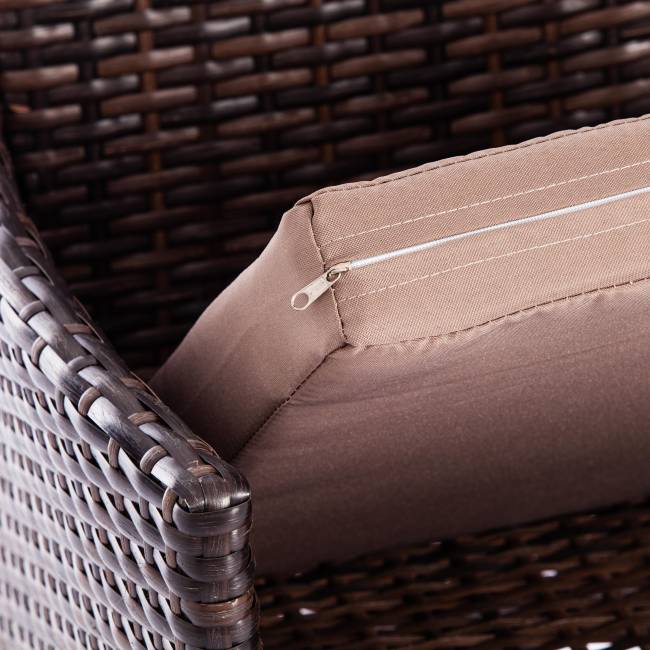 Лаундж сет (диван+2кресла+столик+подушки) (mod. 210013 А) пластиковый ротанг, 107х60х83см/60х60х83см/79,5х45,5х34см, темно-коричневый, ткань DB-18 серый Лаундж сет (диван+2кресла+столик+подушки) (mod. 210013 А) пластиковый ротанг, 107х60х83см/60х60х83см/79,5х45,5х34см, темно-коричневый, ткань DB-18 серый