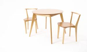 Стол Сканди К 90 натур со стульями Франк натур Стол Сканди К 90 натур со стульями Франк натур