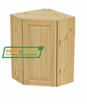 Шкаф навесной угловой 600 х 600 х 300 х 900 филенка, сосна, без покраски Шкаф навесной угловой 600 х 600 х 300 х 900 филенка, сосна, без покраски