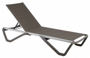 Шезлонг-лежак металлический Wave Pad тортора 1910х715х300 мм Шезлонг-лежак металлический Wave Pad тортора 1910х715х300 мм