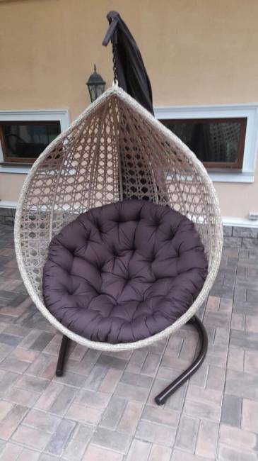 Подвесное кресло из искусственного ротанга "FRESCO-XL", светло-коричневый Подвесное кресло из искусственного ротанга "FRESCO-XL", светло-коричневый