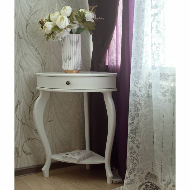 Консоль угловая Элегант молочный дуб Л Консоль угловая Элегант молочный дуб Л